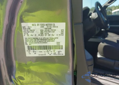 2012 Ford Escape Xlt из США, поврежденный, VIN 1FMCU0D79CKC60653